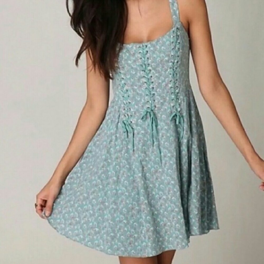 Free People Floral Corset Sundress
